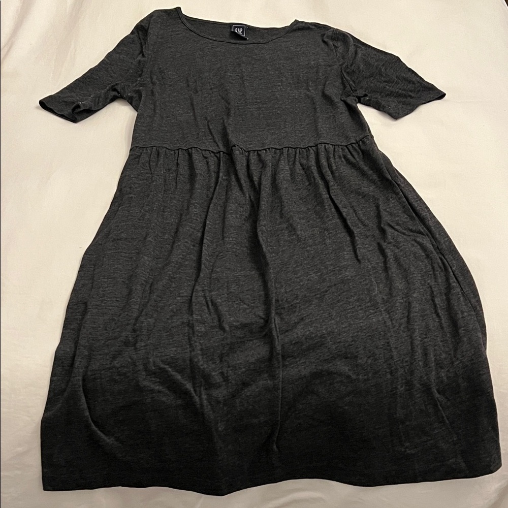 GAP Charcoal Maternity Midi Dress Size Small